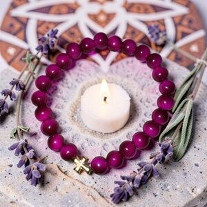 🆕 8mm Pink Tiger Eye Bracelet 💕